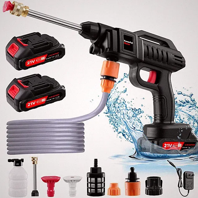 Cordless Portable Electric High Pressure Water Spray Gun Car Washer Cleaner Tool
