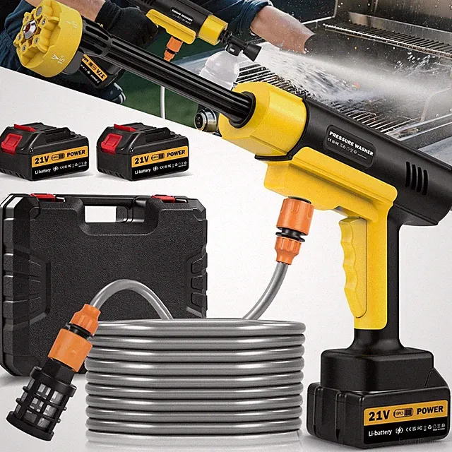 Cordless Portable High Pressure Water Spray Gun Car Washer Cleaner Tool 21V