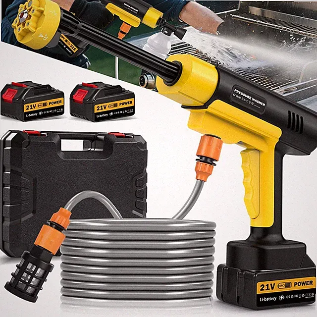 Cordless Portable High Pressure Water Spray Gun Car Washer Cleaner Tool 21V