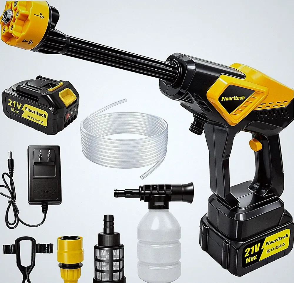 Cordless Portable Pressure Washer 6-in-1 Nozzle Foam Cannon Handheld Car Cleaner