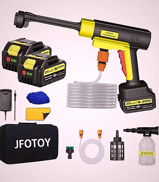 Cordless Portable Pressure Washer Brushless Power Cleaner 6-in-1 Nozzle 3-Speed