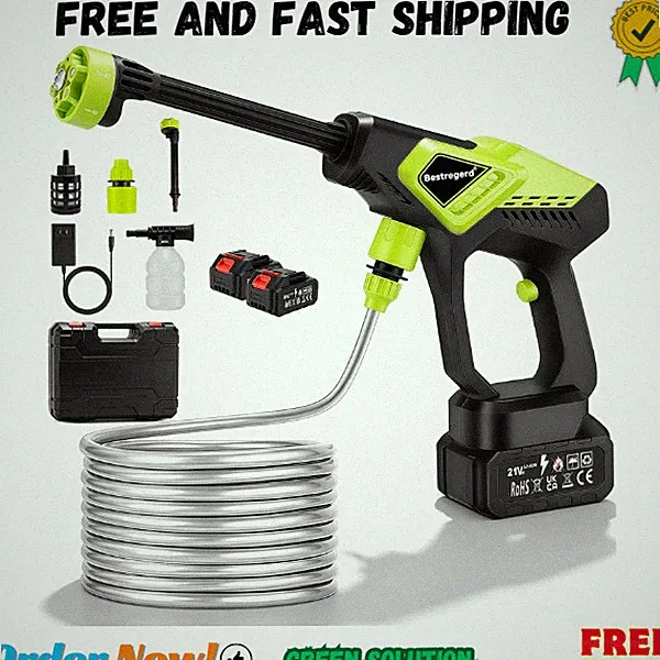 Cordless Portable Washer Battery Operated, 800 PSI Portable Handheld Washer 16ft