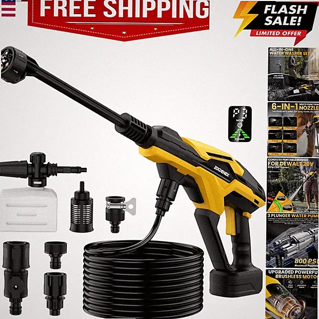 Cordless Portable Washer for Dewalt 20V Battery, 800 PSI Portable Handheld Wa...