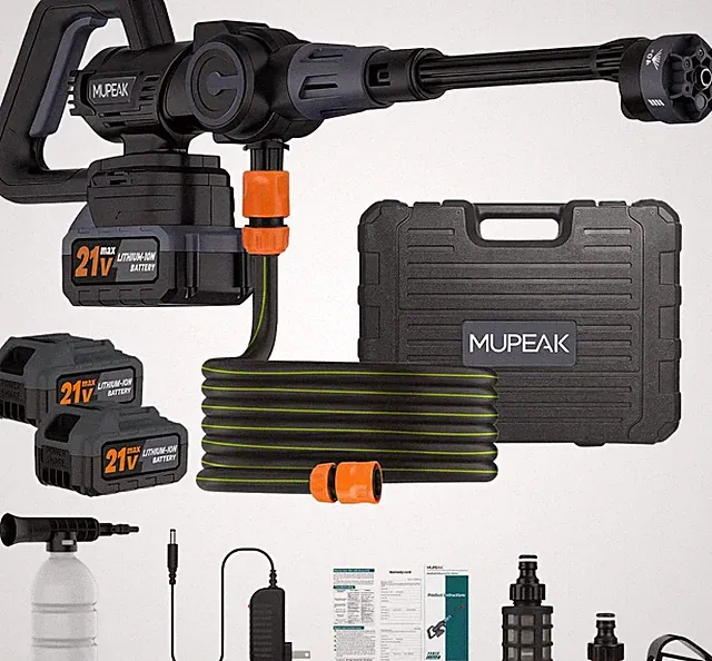 Cordless Power Washer 1500Psl, Battery Power Washer, Black