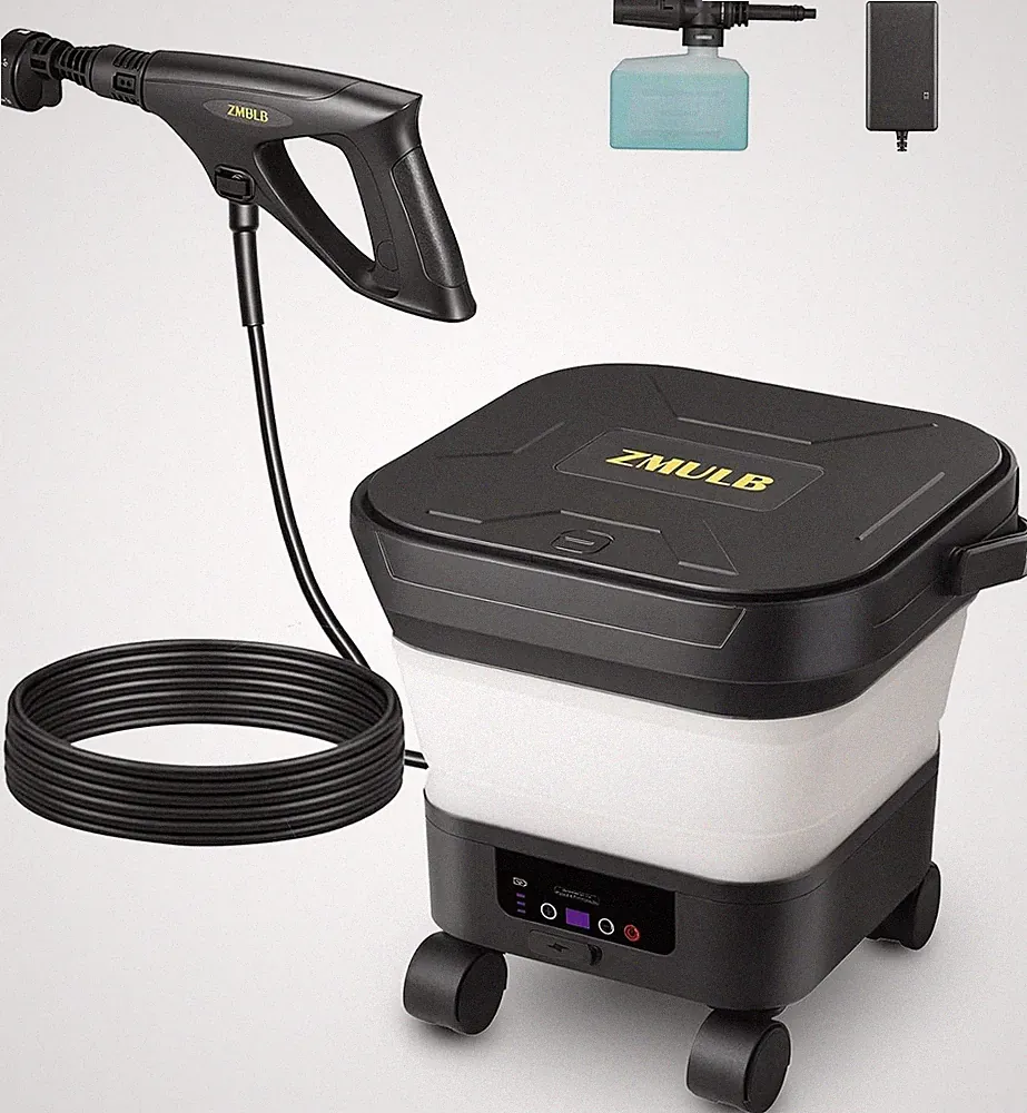 Cordless Power Washer Portable Pressure Cleaner with Water Tank & Battery