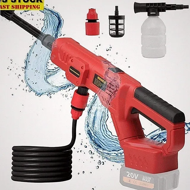 Cordless Pressure Washer 1000PSI Milwaukee M18 Battery Portable 6-in-1 Nozzle US