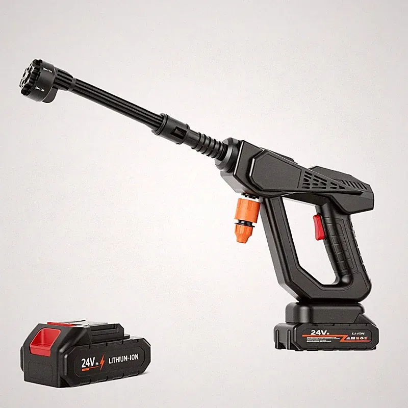 Cordless Pressure Washer, 2 Spray Guns, 6-in-1 Nozzle, Tool Box, Accessories Kit