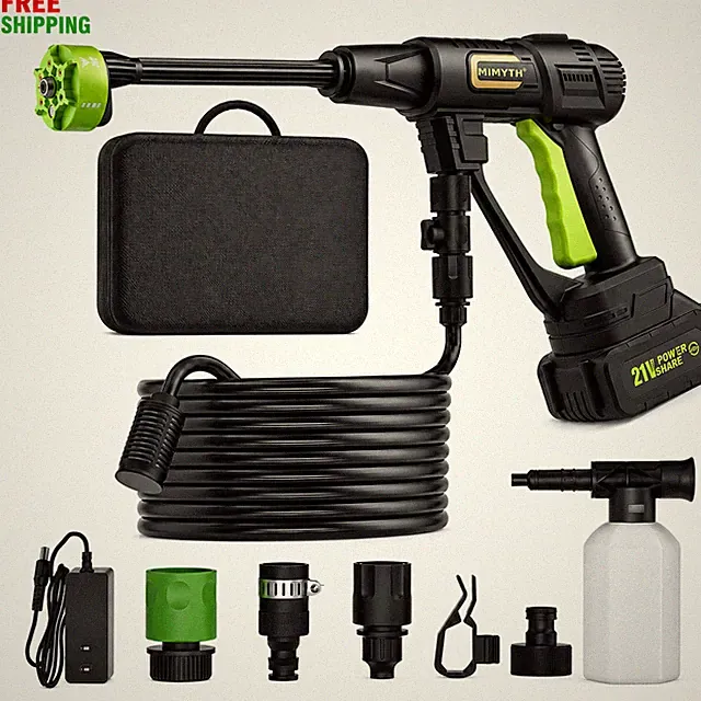 Cordless Pressure Washer 21V Portable Battery Power Washer Car Cleaner 1480PSI