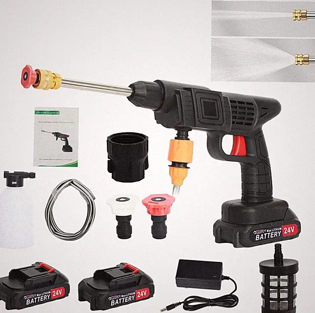 Cordless Pressure Washer, 24V Portable Power Washer with Copper Motor (Black)