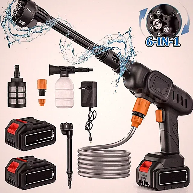 Cordless Pressure Washer 2Battery for Makita 18V 500PSI Portable Power Cleaner