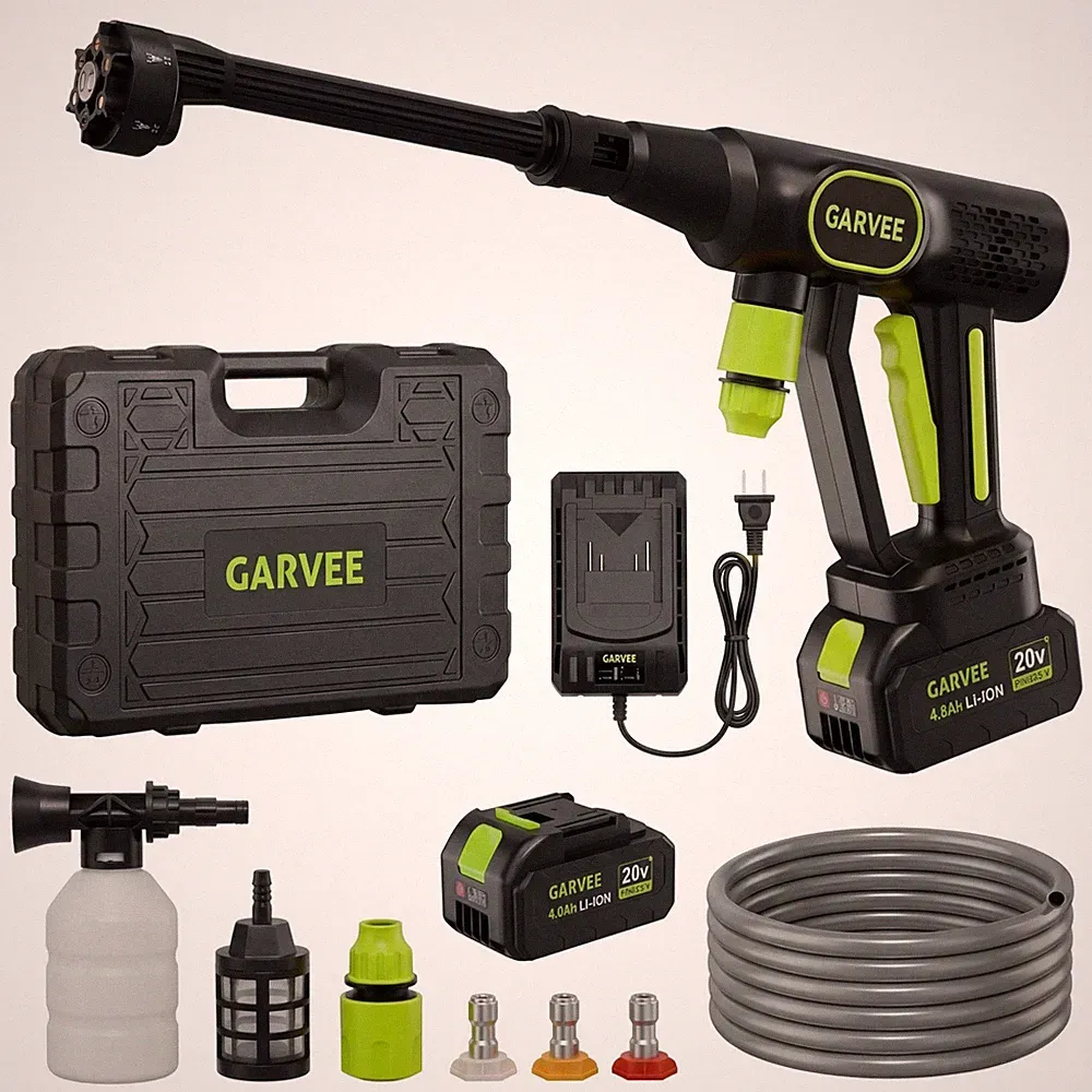 Cordless Pressure Washer, 320PSI Portable Power Washer with 6-in-1 Nozzle
