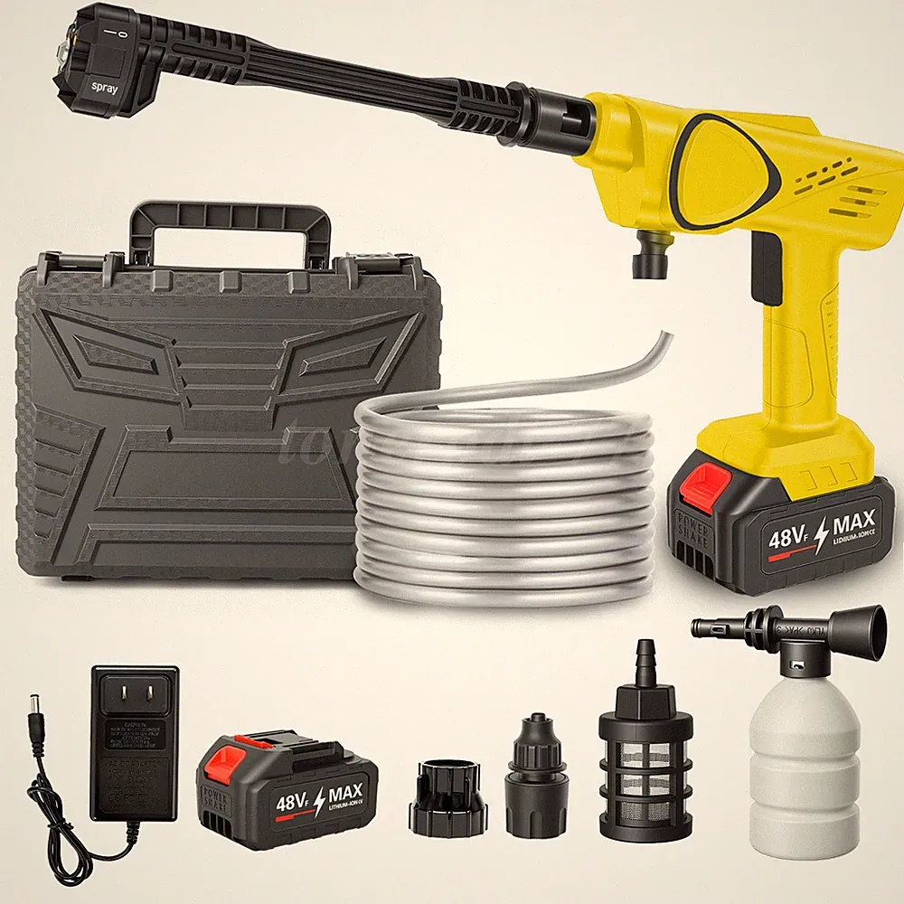 Cordless Pressure Washer + 4.0Ah Battery 1000 PSI Portable 6-in-1 Handheld Power