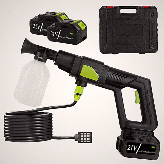 Cordless Pressure Washer 435PSI 21V 15000mAh 6-in-1 Nozzle Foam Bottle Portable