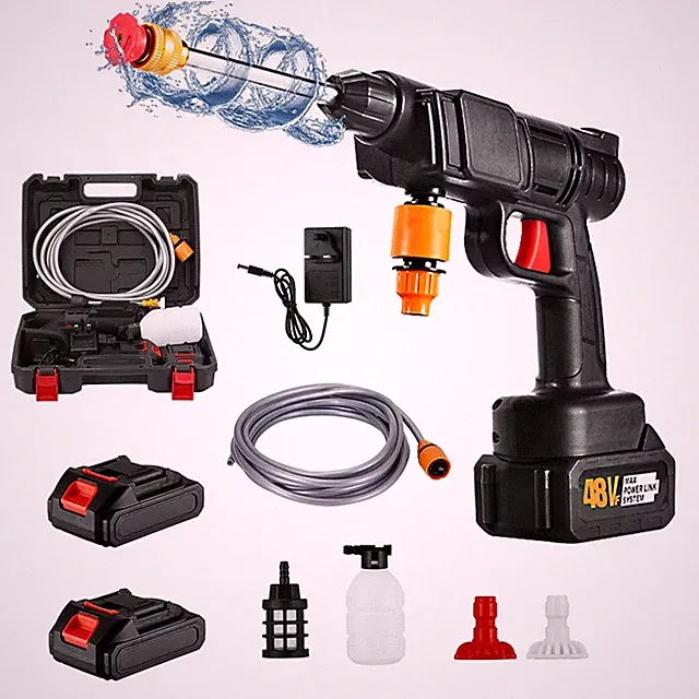 Cordless Pressure Washer 48V Portable Power Cleaner 2 Battery Foam Jug Case