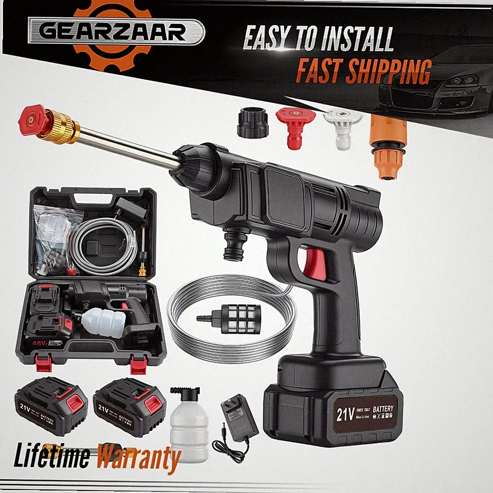 Cordless Pressure Washer 600W Portable Handheld Gun for Car Cleaner Tool Garden