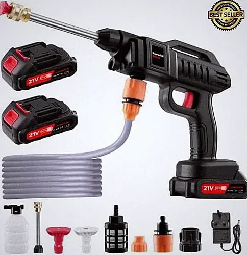 Cordless Pressure Washer 870PSI Portable Power Washer W Battery Nozzle Hose Kit
