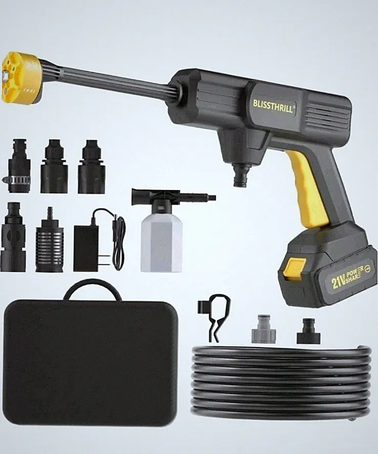 Cordless Pressure Washer Battery Operated; 1100PSI 2.4 GPM Portable Cordless 21V
