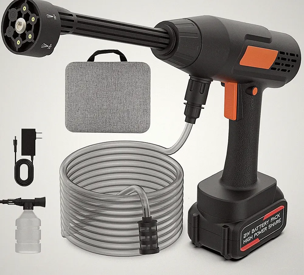 Cordless Pressure Washer Battery Powered 1100PSI Portable Power Washer Gun with