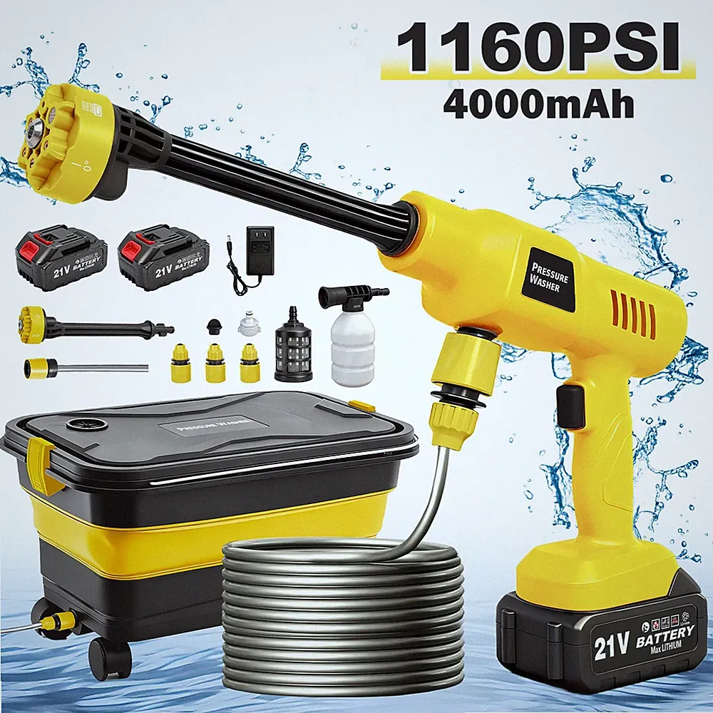 Cordless Pressure Washer Battery Powered 1160PSI Cordless Power Washer 6in1 4L