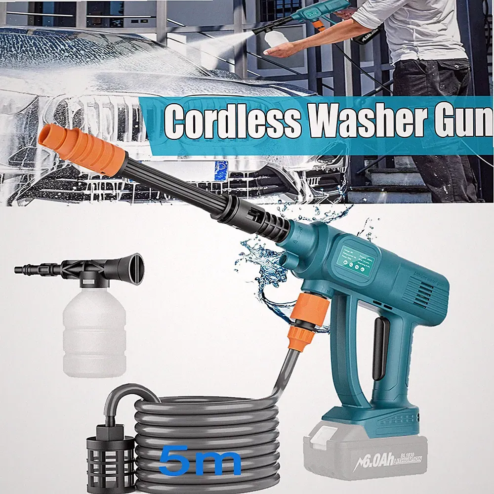 Cordless Pressure Washer Battery Powered Electric Battery Spray Gun For Makita