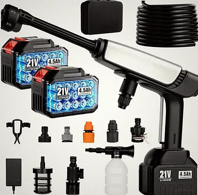Cordless Pressure Washer Battery Powered,Portable Power Washer with 2Pcs 4.5Ah 2