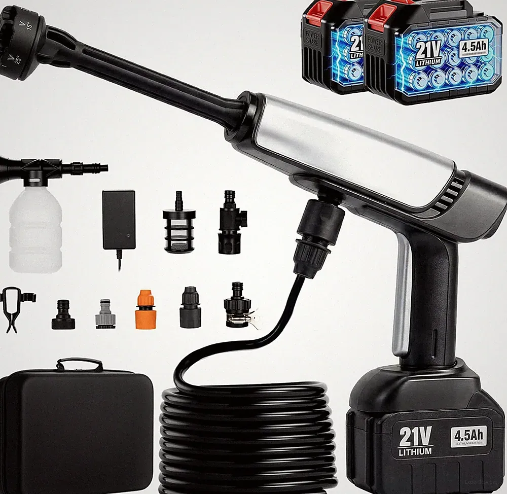Cordless Pressure Washer Battery Powered,Portable Power Washer with 2Pcs 4.5Ah