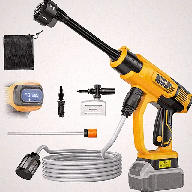 Cordless Pressure Washer Compatible with DeWalt 20V Yellow