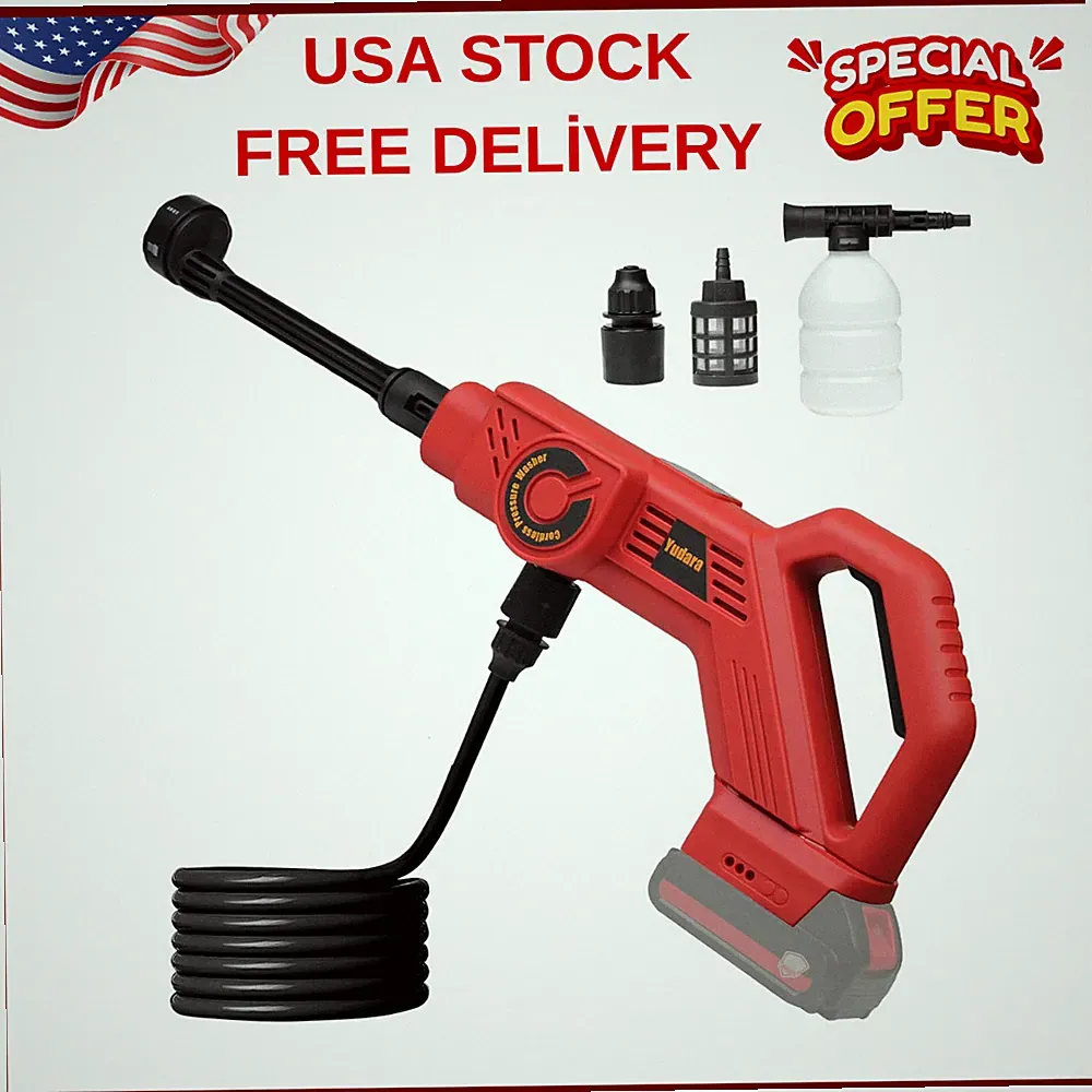 Cordless Pressure Washer for Milwaukee M18 Battery,Maximum 1300PSI Brushless Mot