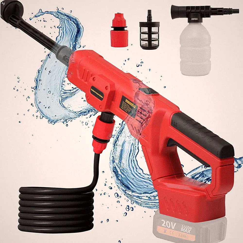 Cordless Pressure Washer for Milwaukee M18 Battery, Portable Red