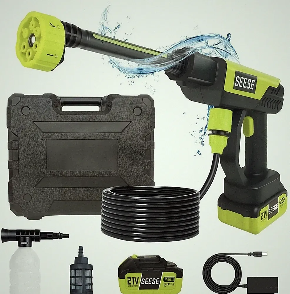 Cordless Pressure Washer Gun: 1000 PSI Portable Electric Washer for Vehicle,...