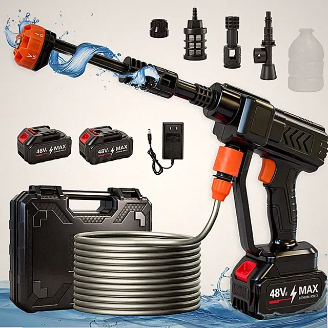 Cordless Pressure Washer Gun, Battery Power Washer 970PSI High Pressure Handheld