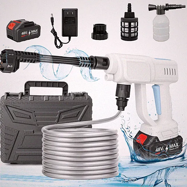 Cordless Pressure Washer Gun, Battery Power Washer 970PSI High Pressure Handheld