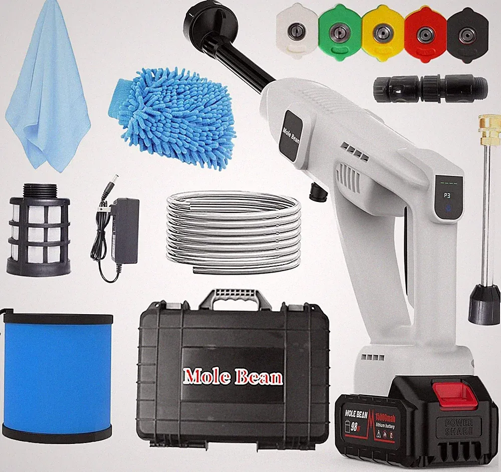 Cordless Pressure Washer Gun,Battery Power Washer with water Hose wash car/floor