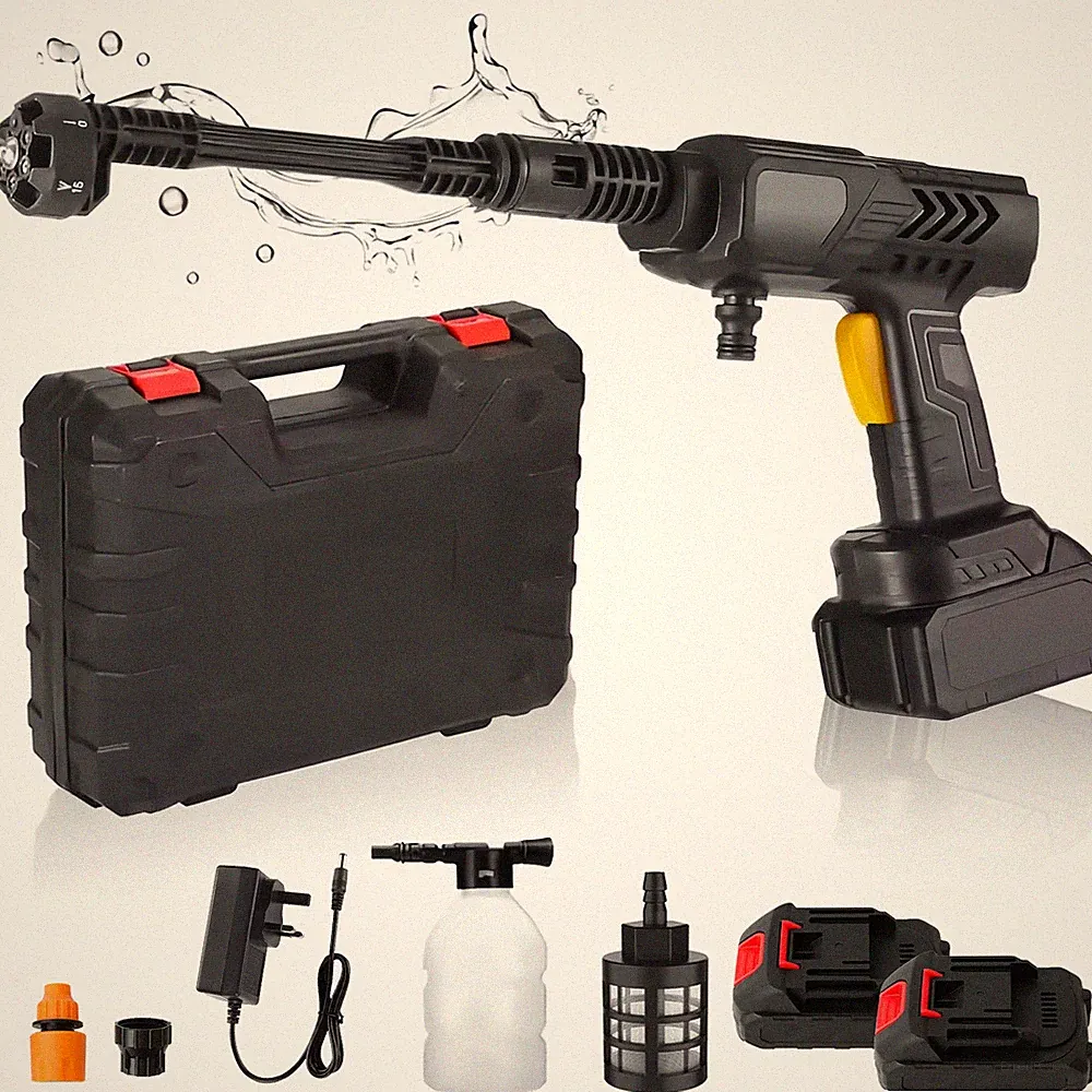 Cordless Pressure Washer Gun Electric 6 IN 1 Nozzle Portable 21V 500PSI 3200rpm