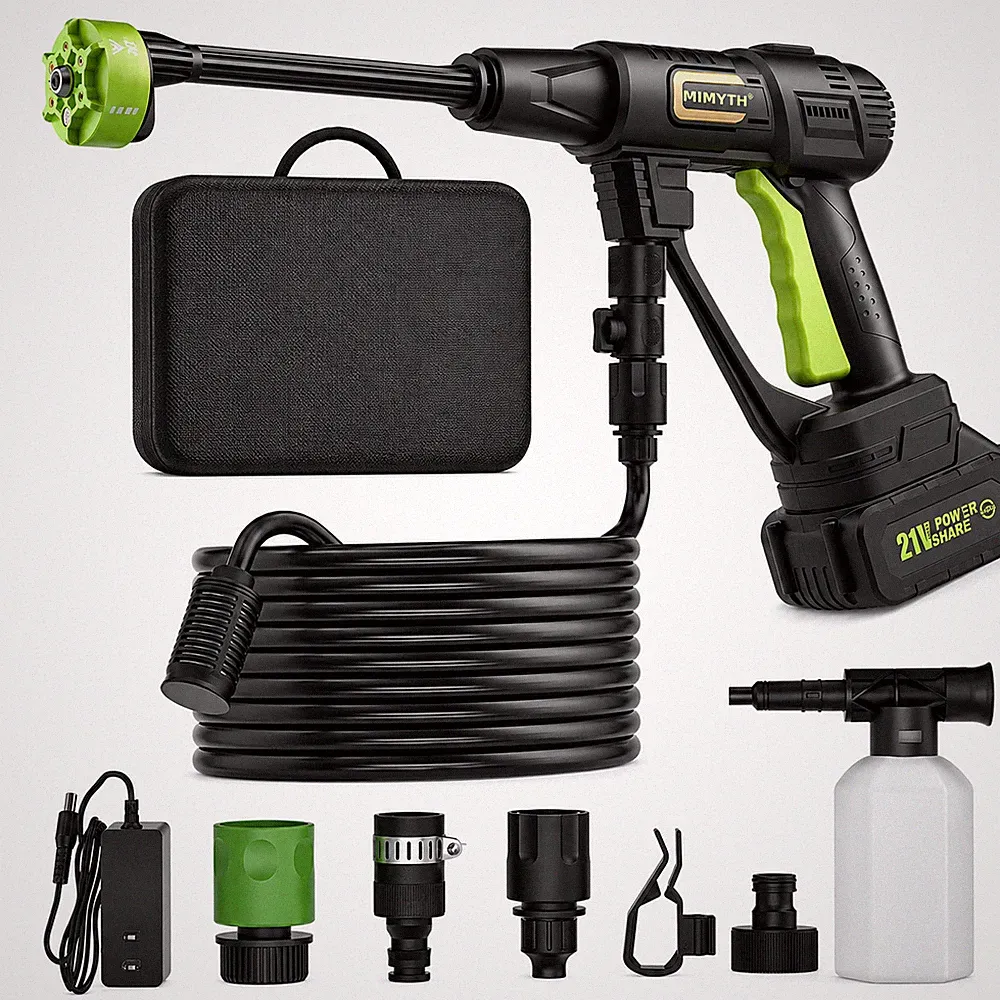 Cordless Pressure Washer Handheld Battery Powered 1480PSI 23FT Hose Green