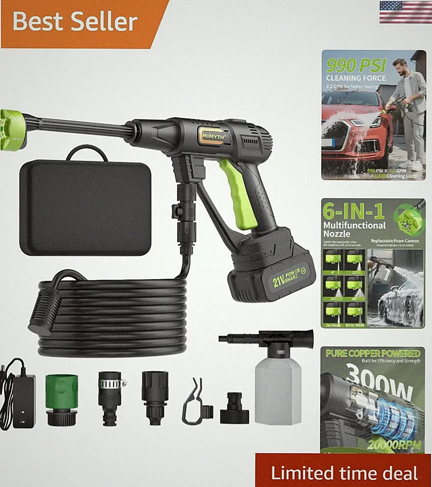 Cordless Pressure Washer, Handheld Portable Battery Cordless Power Washer | P...