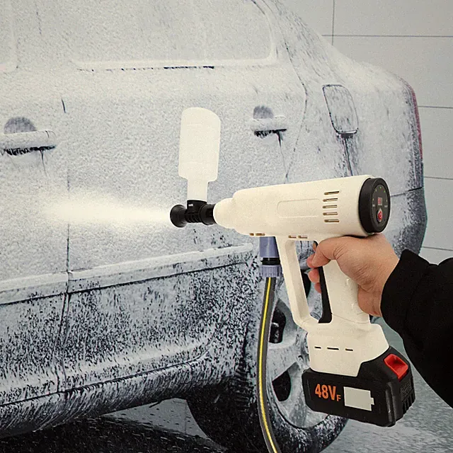 Cordless Pressure Washer Handheld Washing Machine Battery Powered 3-8L/Min 300W