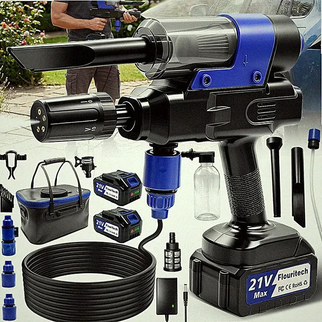Cordless Pressure Washer, Multifunctional Power Washer for Wash,Blow,Vacuum | Po