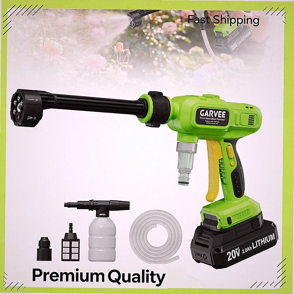 Cordless Pressure Washer Portable Brushless Motor Cleaner Car Patio Self-Priming