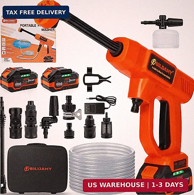 Cordless Pressure Washer, Portable Power Washer - 2x4.0h Batteries