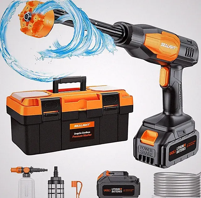 Cordless Pressure Washer Portable Power Washer, 970PSI Portable Car Washer with