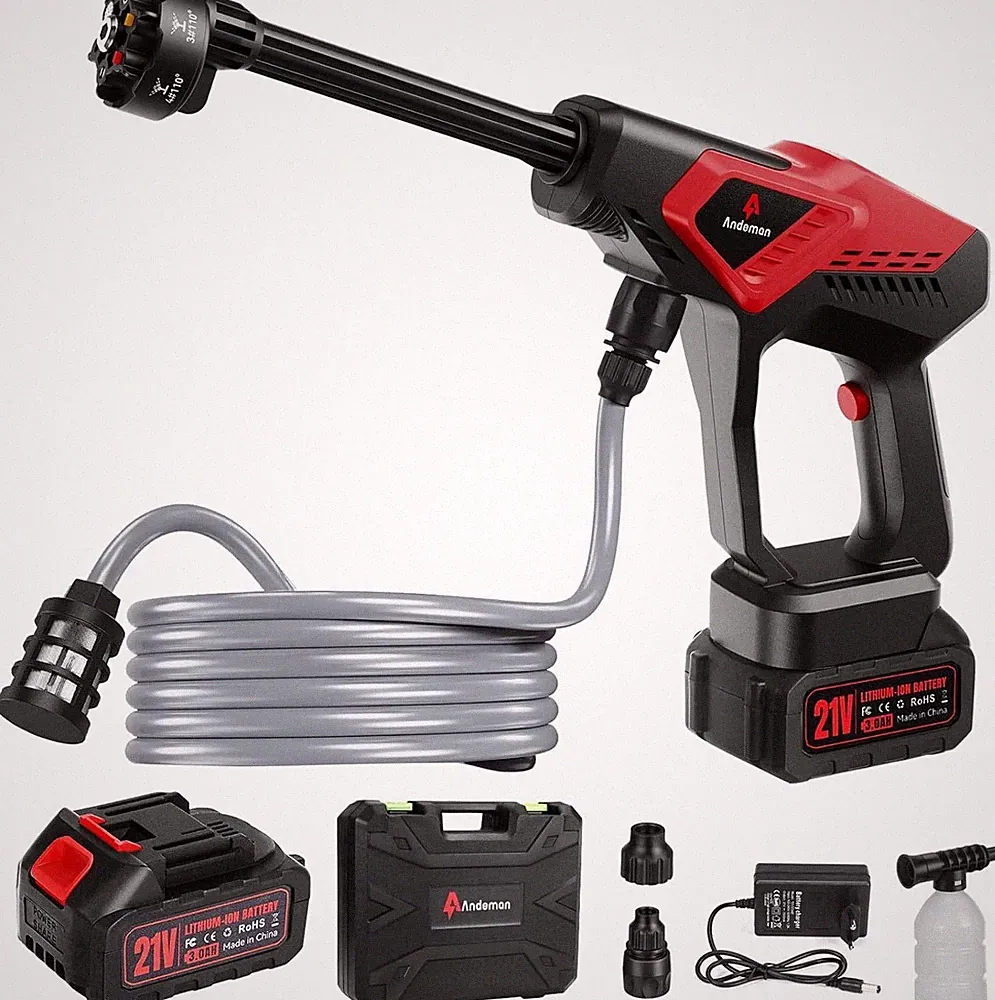 Cordless Pressure Washer with 3.0Ah Battery, 800 PSI 1.5 GPM Portable Pressure W