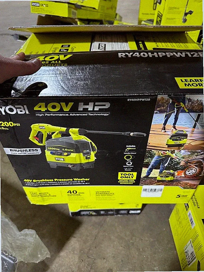 Cordless Ryobi 1200 psi 40V Brushless Pressure Washer Tool Only- RY40HPPW12B