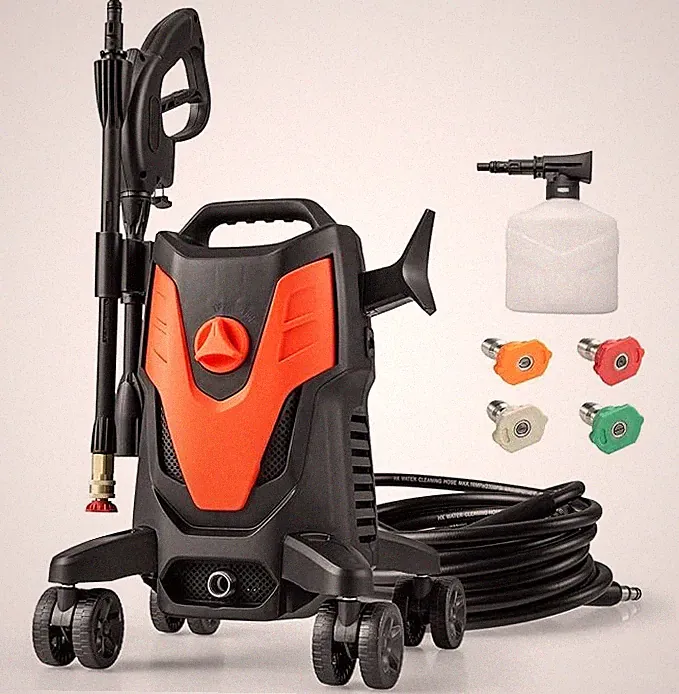 COSTWAY Electric Pressure Washer 2400 PSI 1.7 GPM 4 Wheels Orange