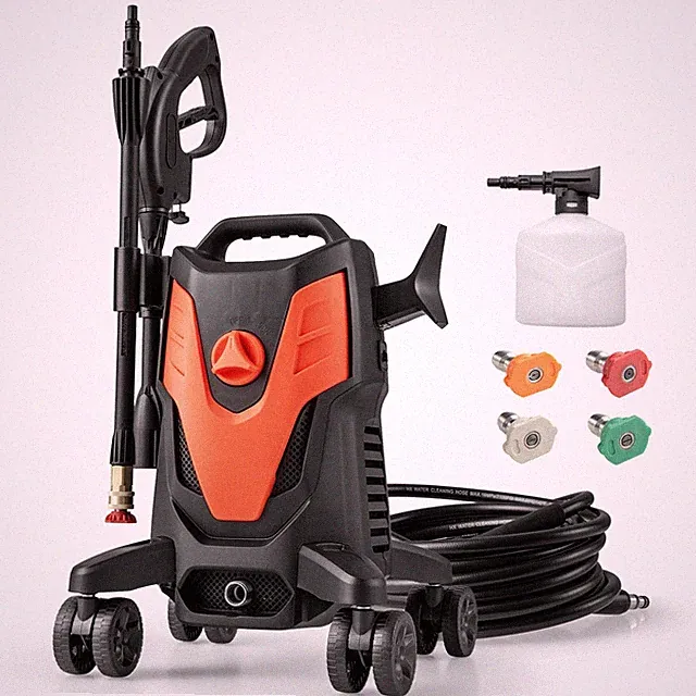 COSTWAY Electric Pressure Washer 2400 PSI 1.7 GPM 4 Wheels Orange