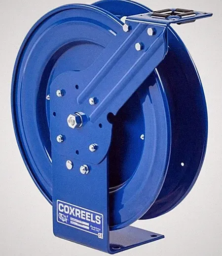Cox Retractable Hose Reel Custom Blue | For 3/8" Air or Pressure Washer Hose 50'