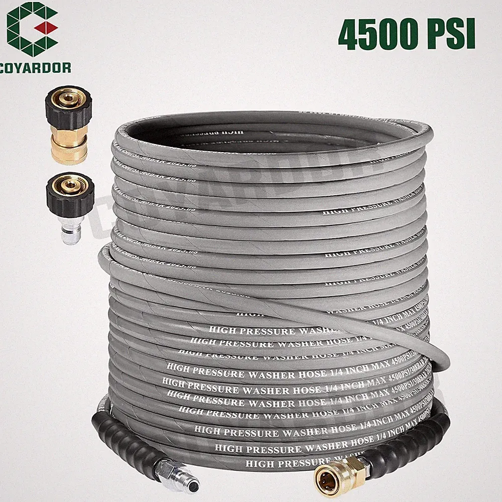 COYARDOR 1/4" Pressure Washer Hose 4500 PSI for Hot/Cold Water Power Washer