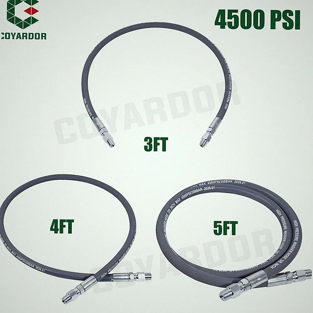 COYARDOR 4500psi Pressure Washer Reel Connector Jumper Hose 3/8" Male NPT Swivel