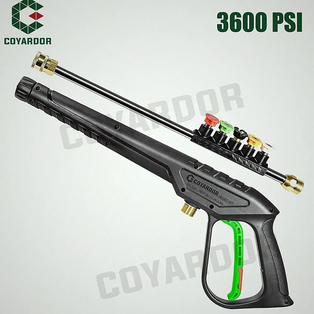 COYARDOR Pressure Washer Gun 3600 psi Extension Wand Nozzle Tips M22-14mm