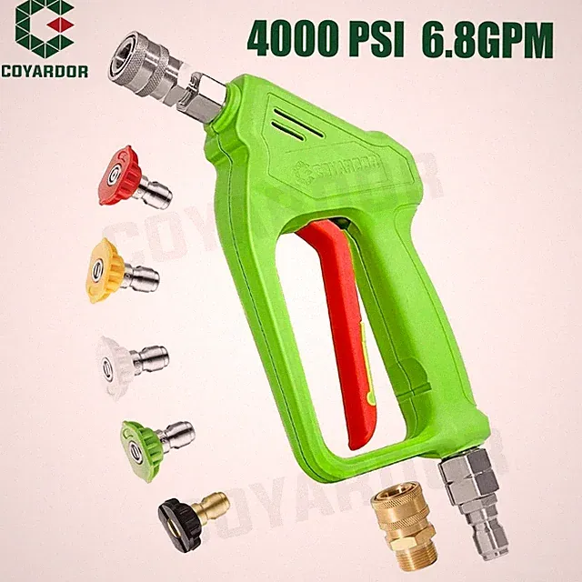 COYARDOR Pressure Washer Gun Car Washing 4000 psi Swivel 3.8" Plug M22-15mm